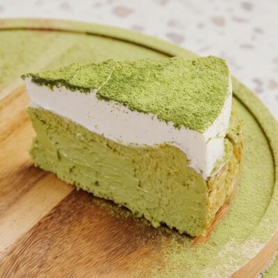 Matcha basque cheesecake
