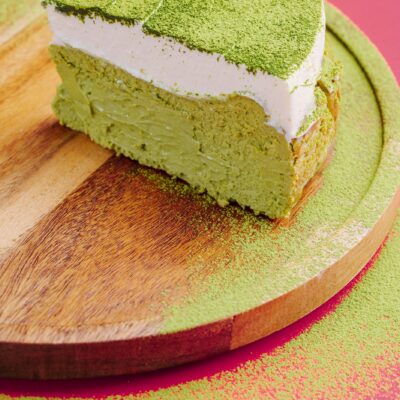 Matcha basque cheesecake