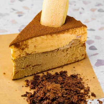 Tiramisu basque cheesecake
